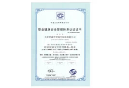 職業(yè)健康安全管理體系認(rèn)證證書(shū)